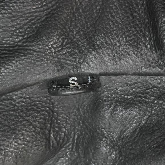 Unik Leather Jacket Womens Small Black Quilted Zip Off Lined Biker Moto Zip - Picture 12 of 15